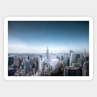 New York City Blue Sky Downtown Sticker